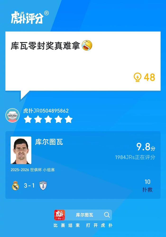 库尔图瓦做出令人难以置信的扑救，我本以的简单介绍
